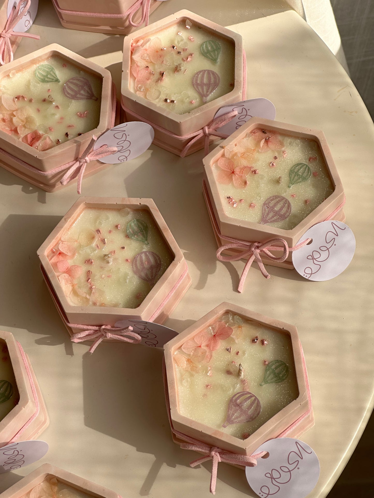 Pink Hot Air Balloon Candles 🪂 