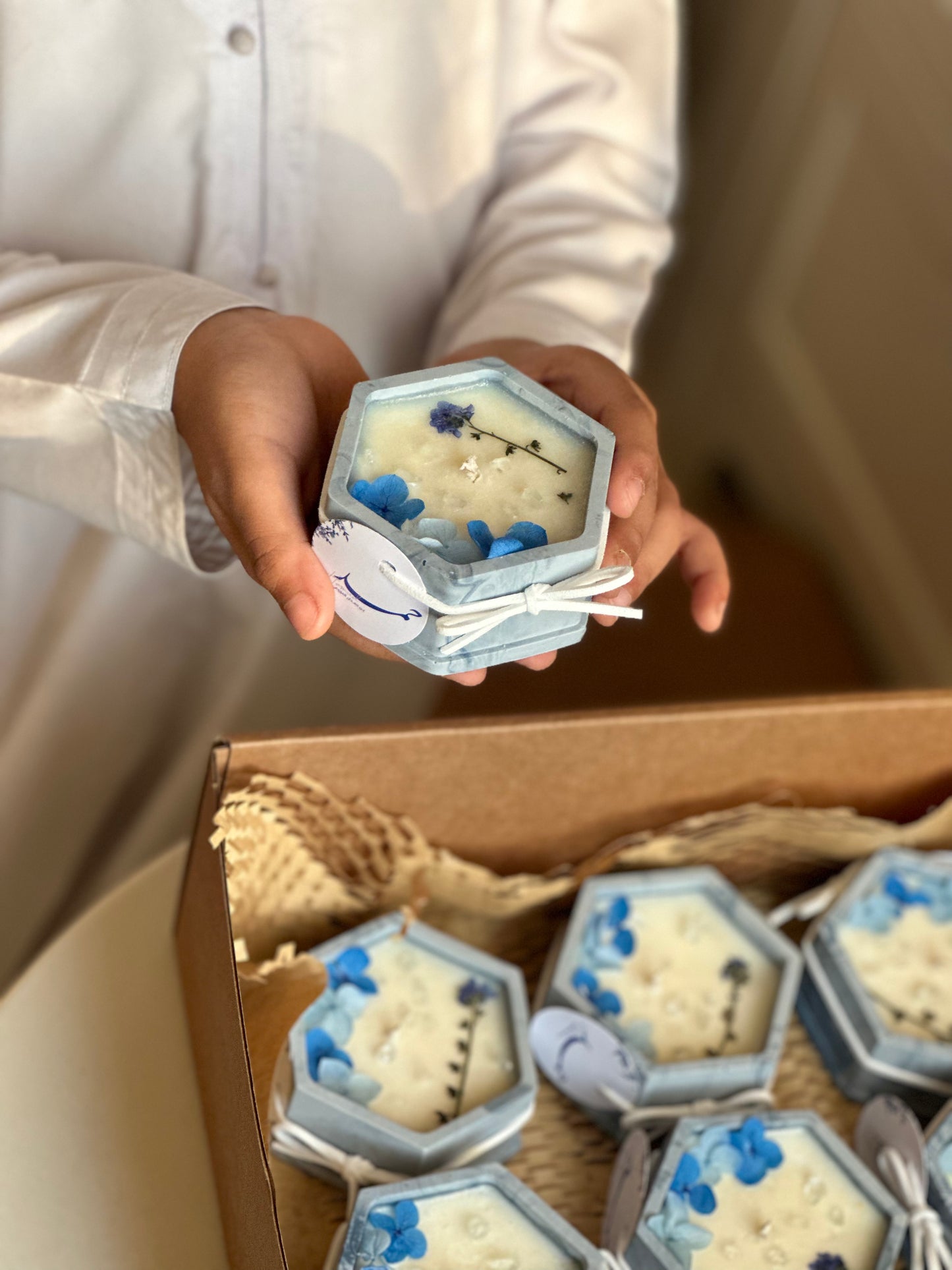Blue Orchard Candles 💙 شموع البستان الازرق 