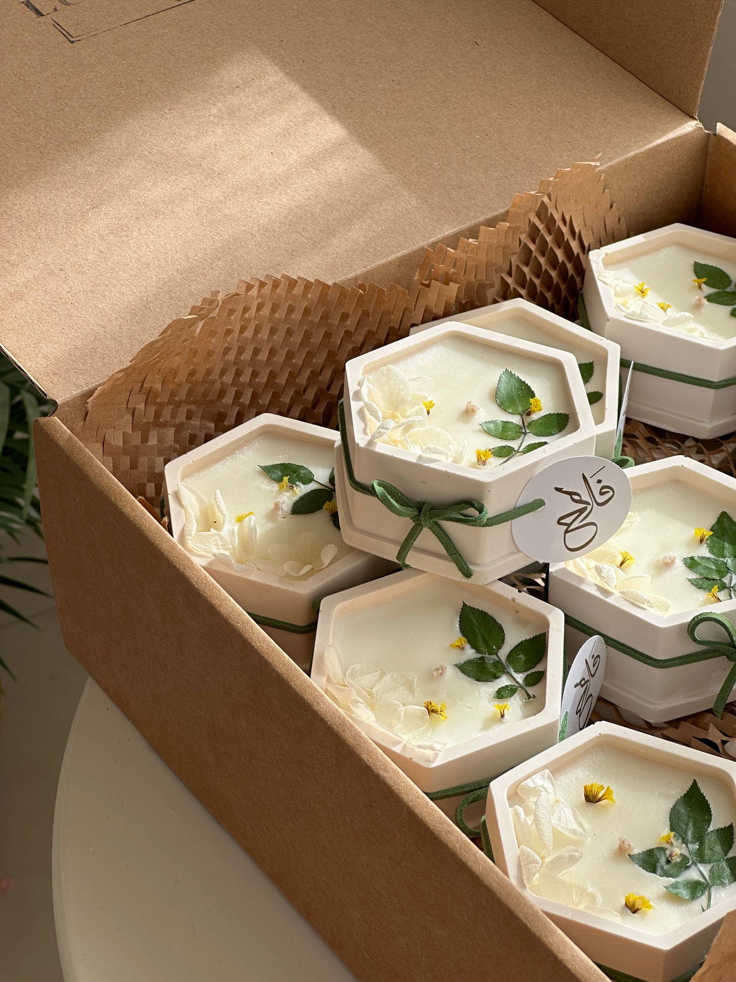 Classic Green Leaf Candles 🌿 شمعة الاوراق الخضراء