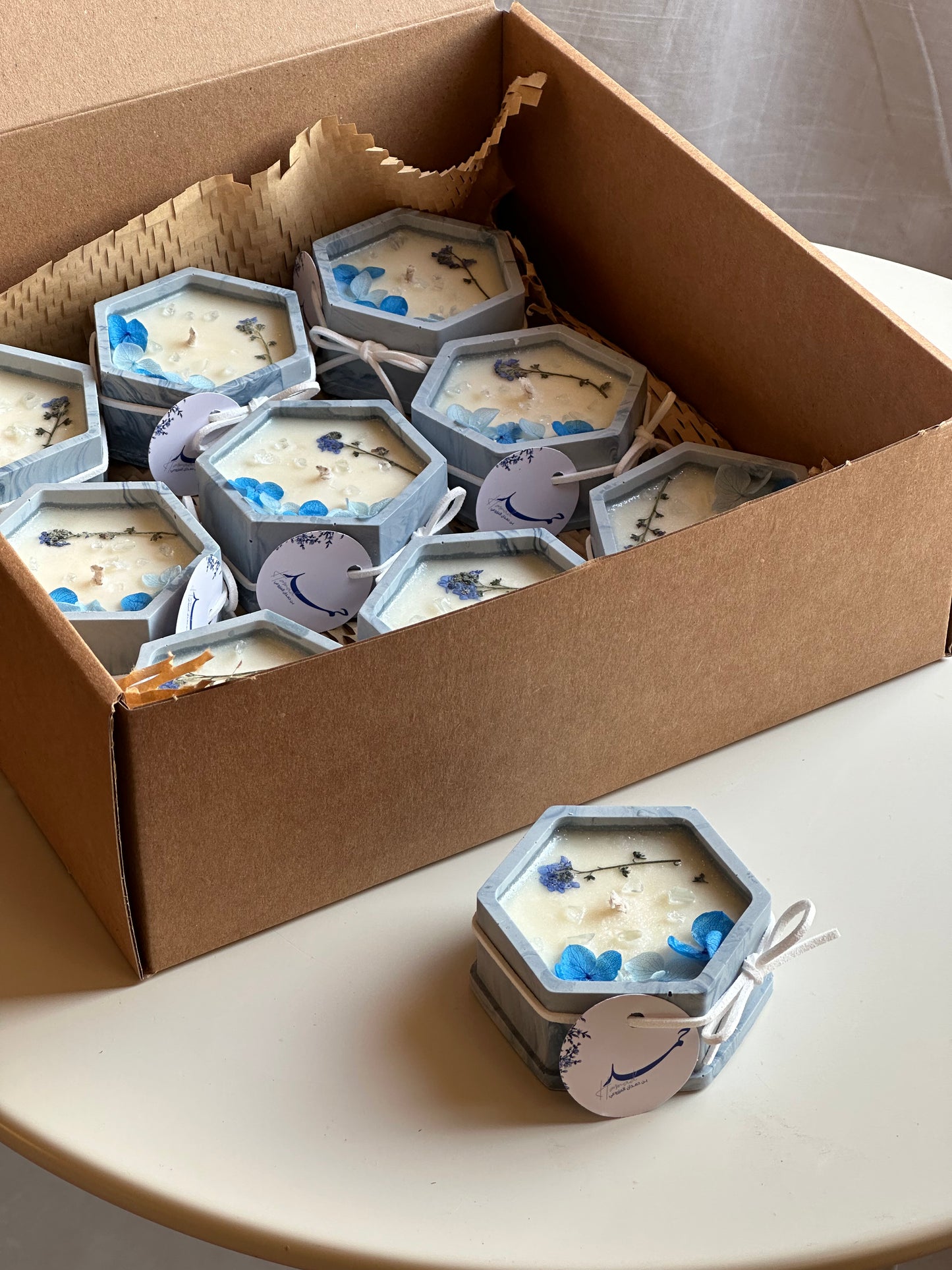 Blue Orchard Candles 💙 شموع البستان الازرق 