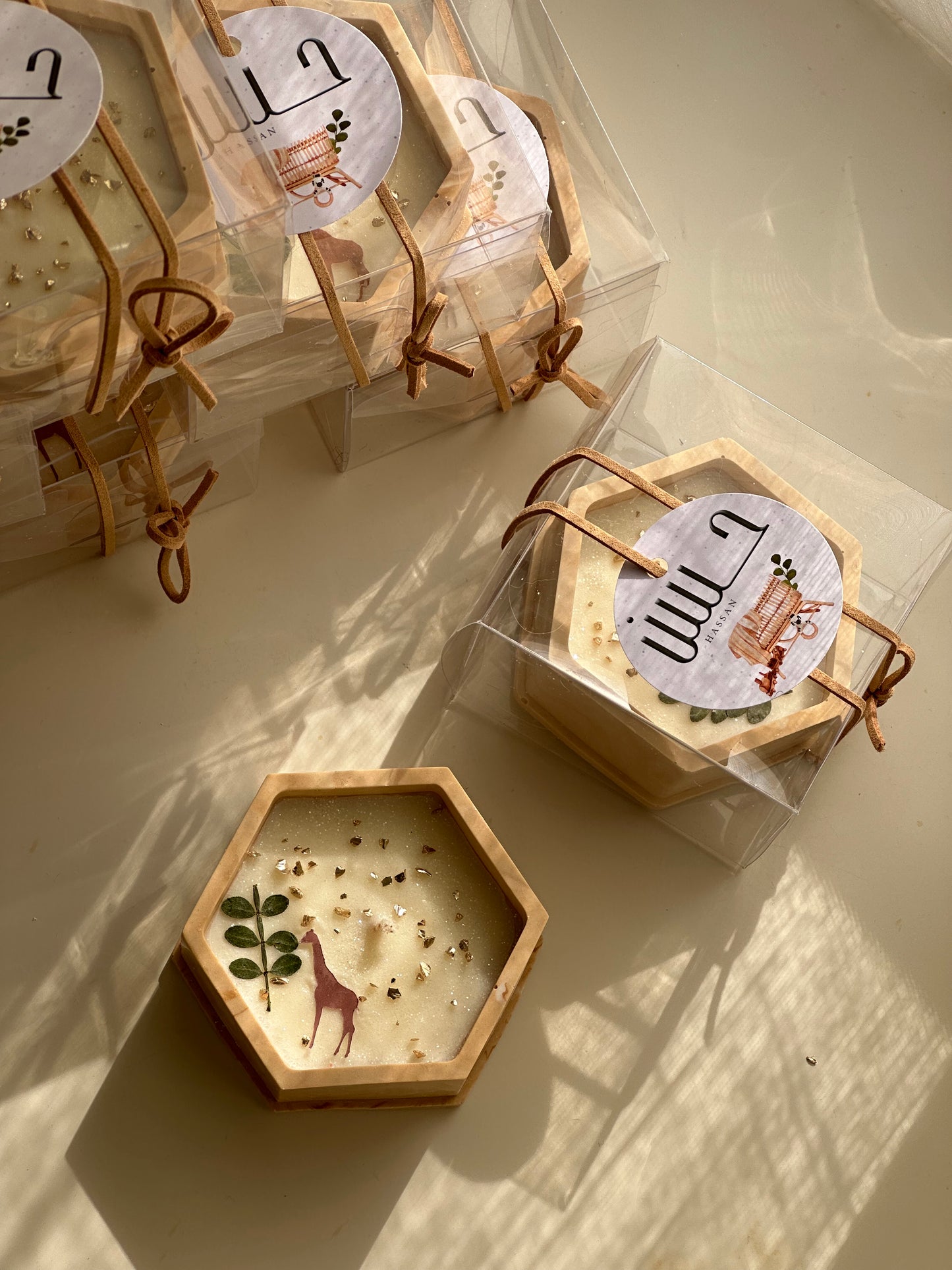 Brown Giraffe Candles 🦒شموع ثيم الزرافة البنية 