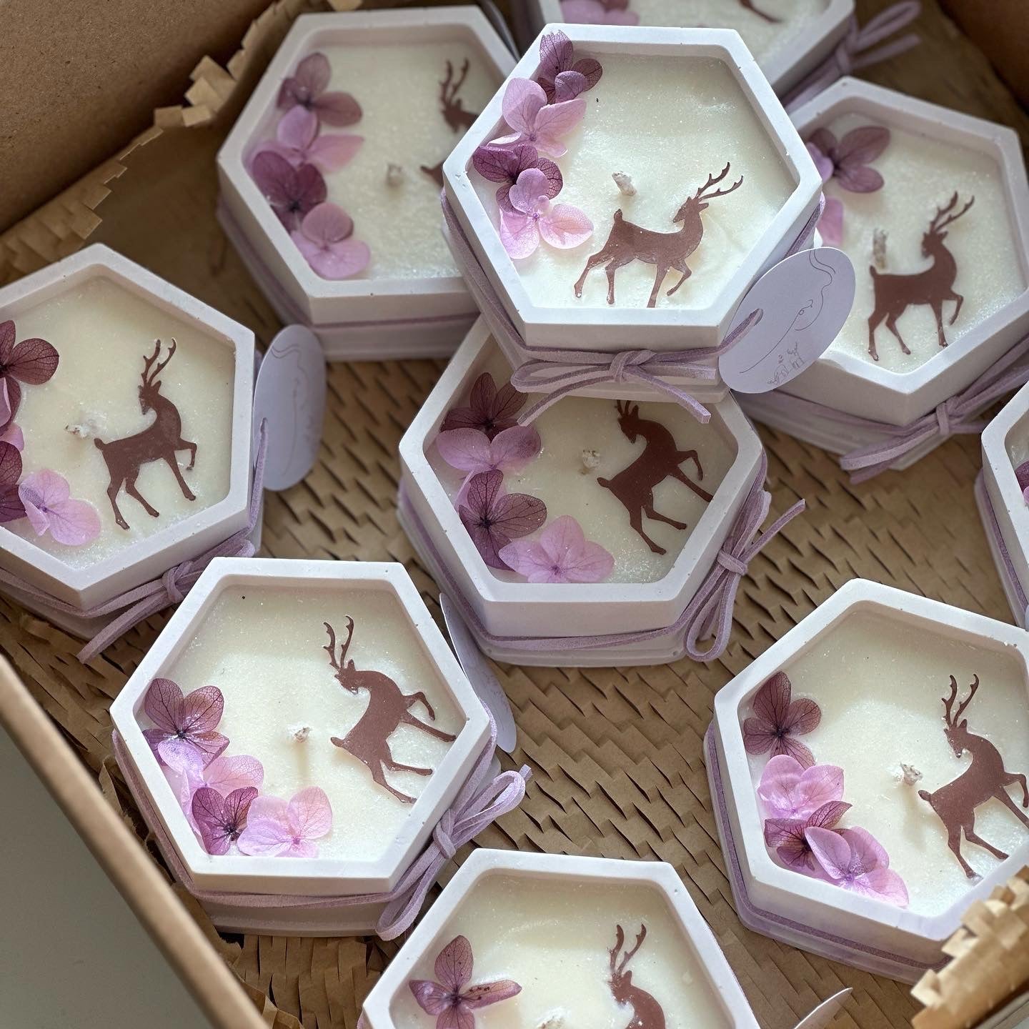 Mauve Deer Garden Candles🦌 شموع حديقة الغزال الموف